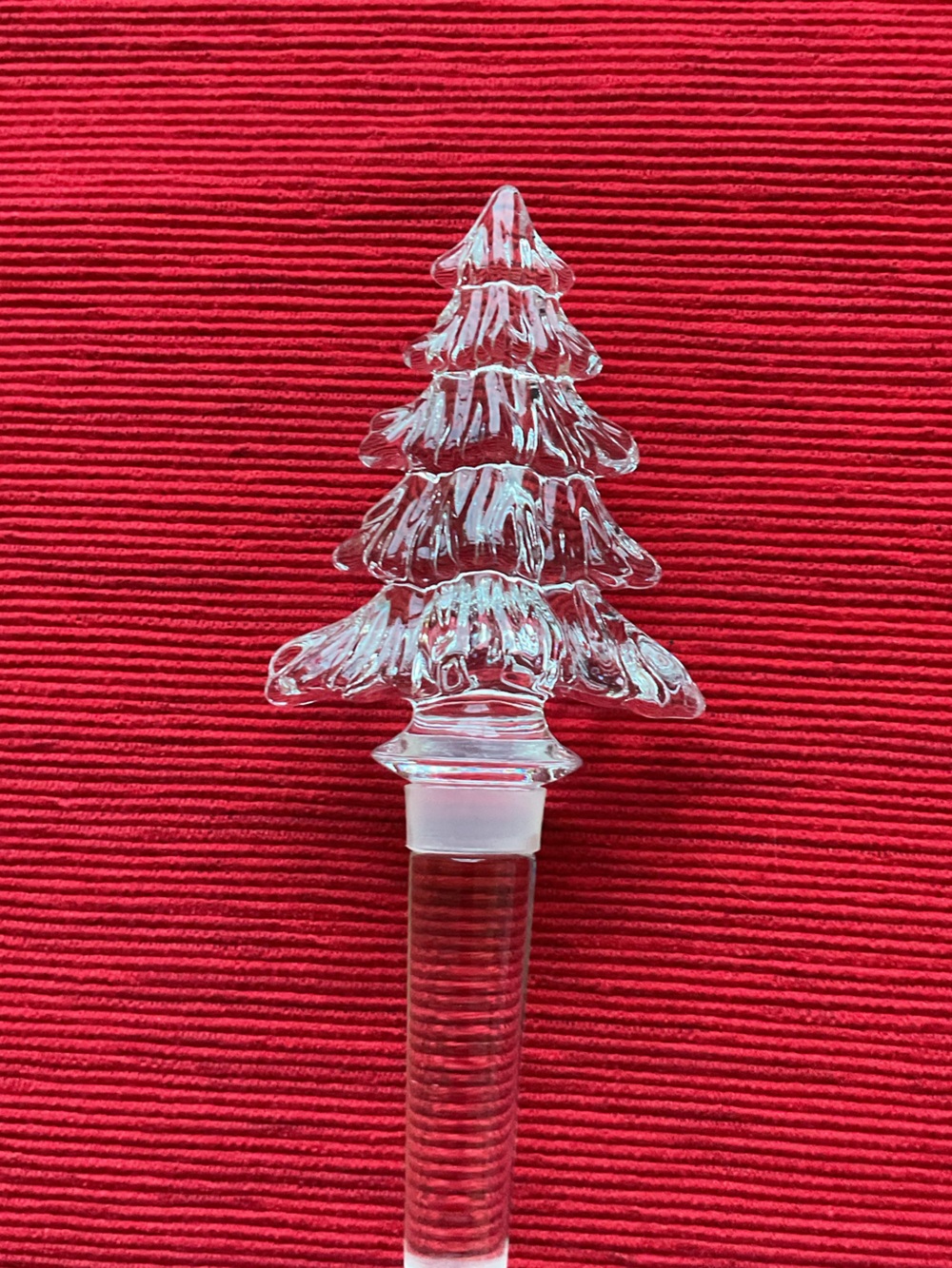 Mikasa Crystal Christmas Tree Wine Bottle Stopper, 5-3/8” High